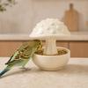 jijijing Resin Mushroom Bird Feeder, Spill Proof No Mess Cage Food Bowl, Covered Water Bowl for Budgie Cockatiel Lovebird