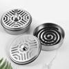 Stainless Steel Fireproof Mosquito Coil Holder with Lid - Portable and Anti-Scald Ash Catcher Plate
