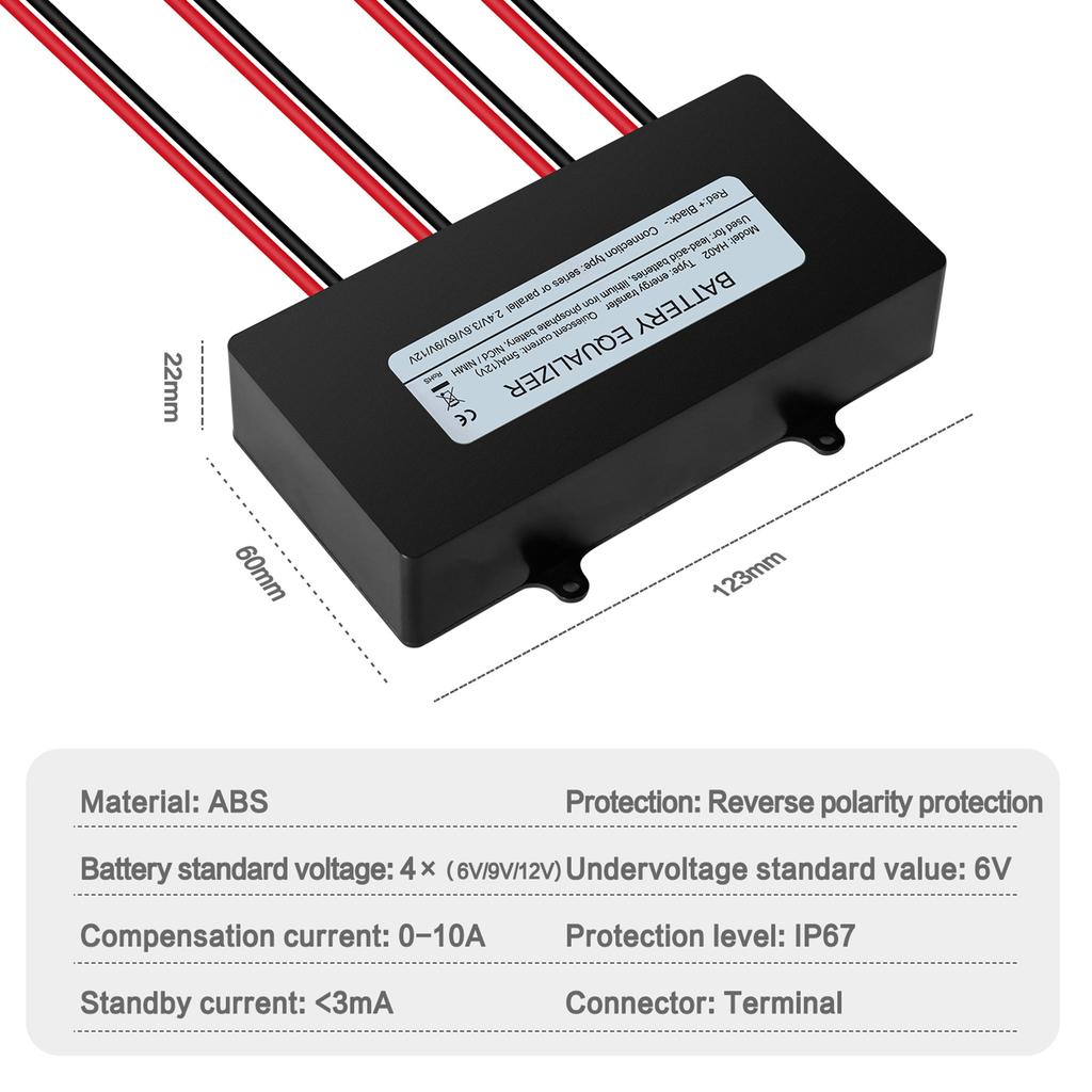 Активный балансир батареи 4S 6-12В выравниватель напряжения балансир аккумуляторной батареи для транспортного средства лодки