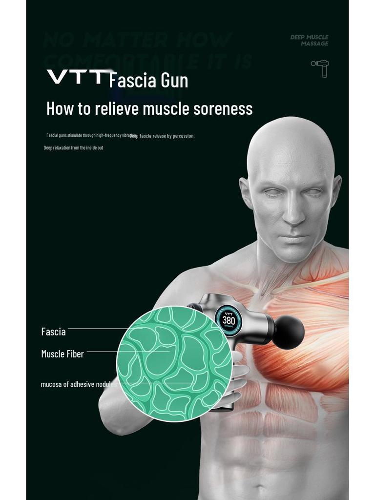 Немецкий VTT 99-уровневый Профессиональный Домашний Фитнес Массажный Пистолет, Быстрое Расщепление Молочной Кислоты, Портативный Массажер