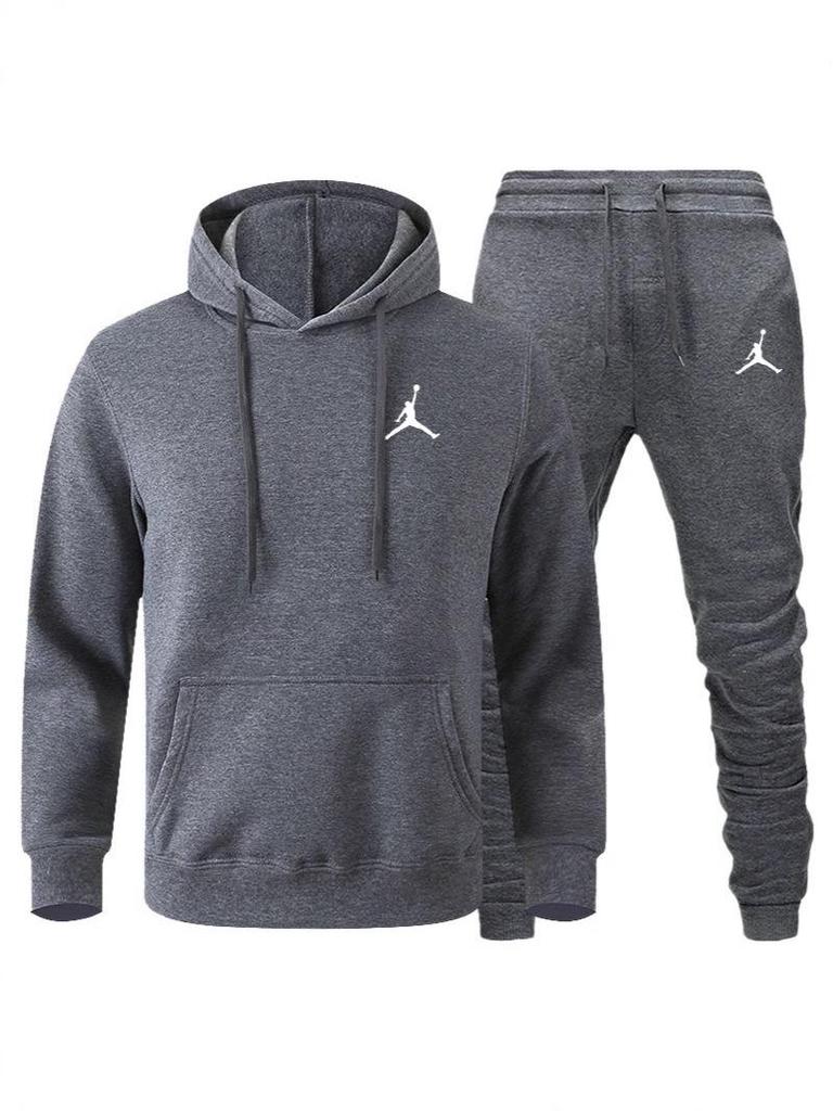 Хит продаж! Мужской комплект: Худи и футболка с коротким рукавом - Модный Повседневный Спортивный Европейский Американский Стиль