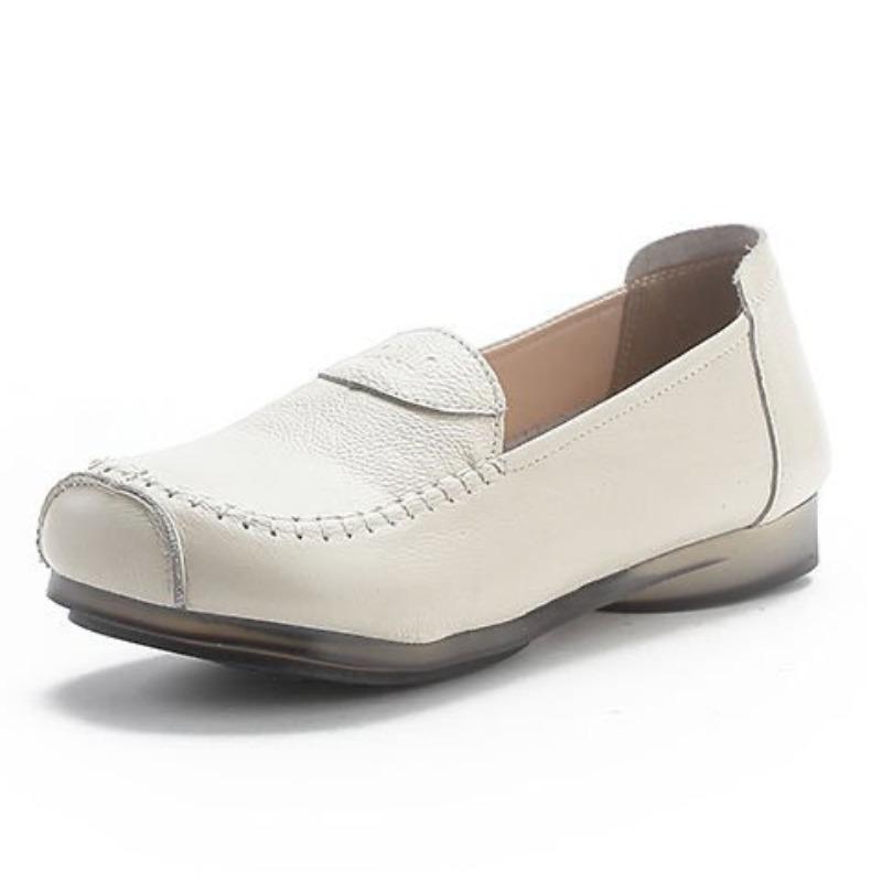 Autumn New Single Shoes Soft Sole Non-slip Comfortable Flat Sole Soft Sole Shoes Low Top Soft Leather Doudou Women's Shoes