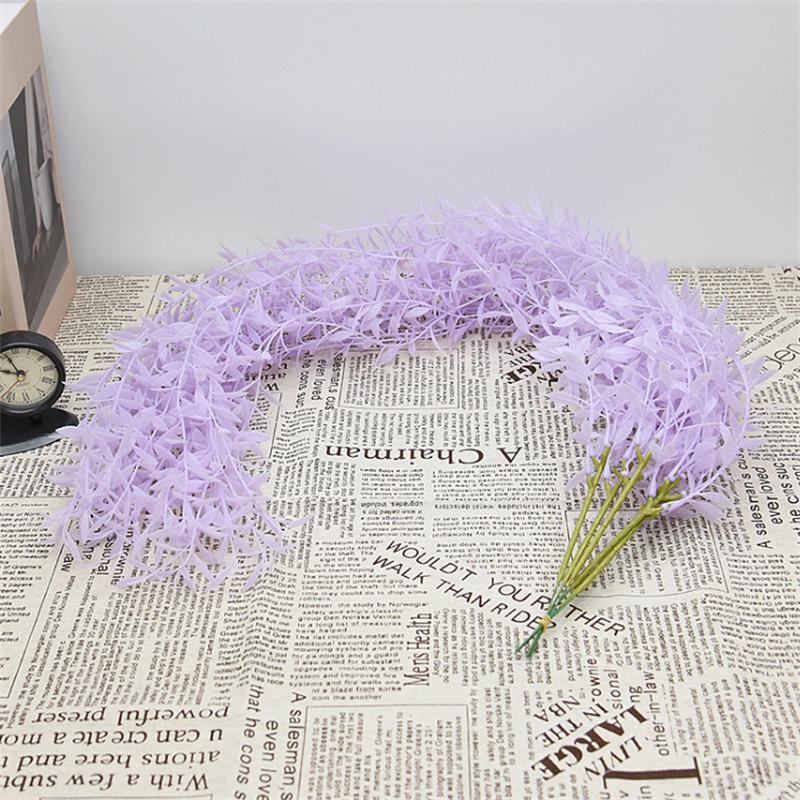 104 см зеленые искусственные листья растения виноградная лоза свадьба вечеринка домашний сад забор украшение ротанг настенный плетеный плющ