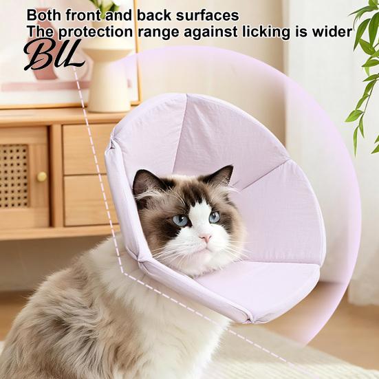 Neck Cone for Small Pets Cat Collar, Soft Sponge Flower Anti-Lick Adjustable Stress Free Pet Collar Waterproof Elizabethan Recovery Cats Post Surgery