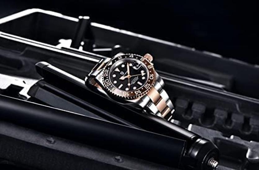 Pagani Design Часы GMT Hand Automatic Factory Сделано в Японии Механизм Diver Mechanical Корпус в комплекте Водонепроницаемый керамический безель Деловой деловой костюм