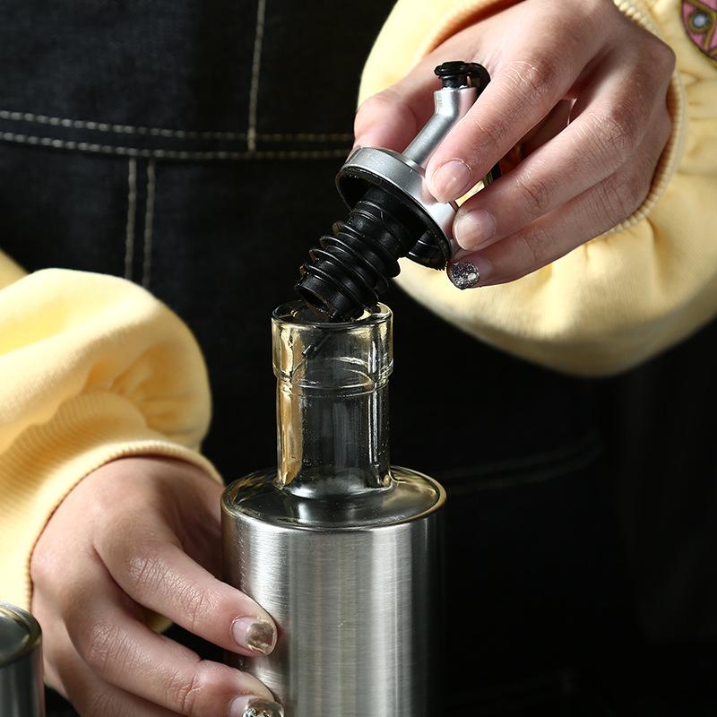 Нержавеющая сталь стеклянная приправа Бытовая кухонная приправа набор бутылок бутылка соевого соуса стеклянная приправа бутылка