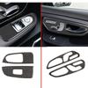 ABS Carbon Fiber Interior Moulding Trim Window Glass Lift Switch Sequins Frame For Mercedes Benz V Class W447 V260