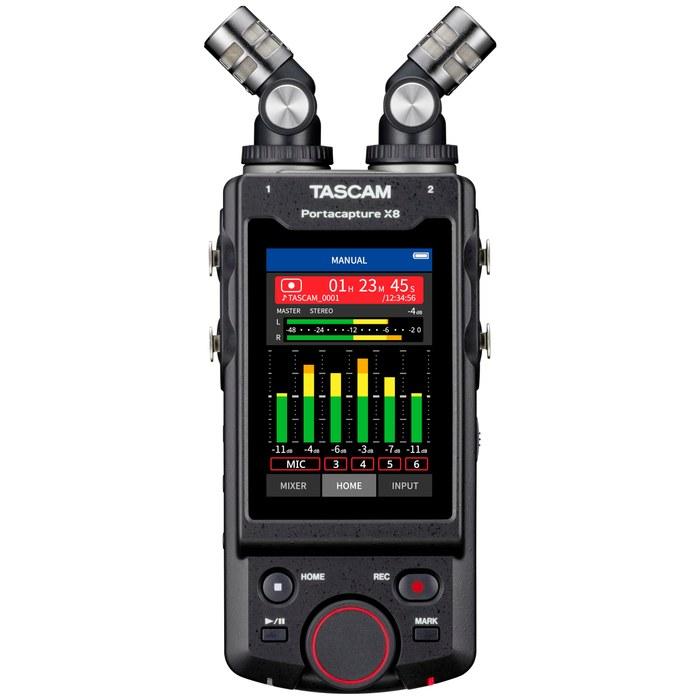 [TASCAM] Portacapture X8 32-битный Float 192 кГц 8-дорожечный портативный рекордер, Черный