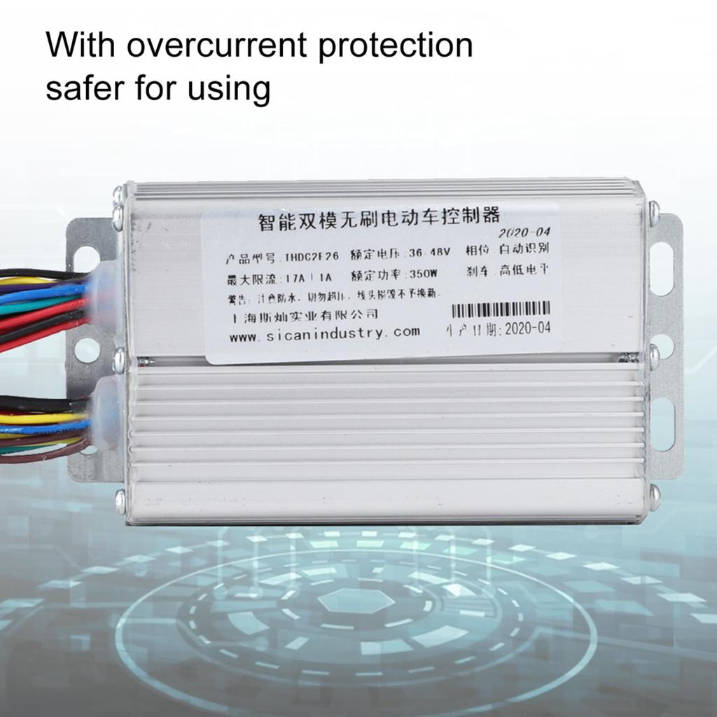 36В 48В 350Вт Бесколлекторный регулятор двигателя Контроллеры скорости Запчасти для самоката Электровелосипеда
