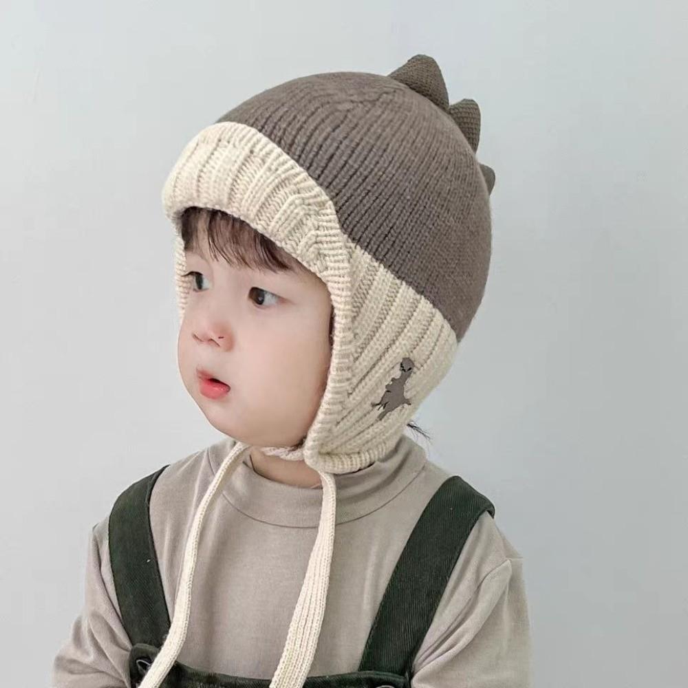 2-6Year Baby Knit Pullover Cap Liner Velvet Children's Hats Warm Ear Protection Hat Boy Girl