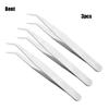 Set Straight Elbow Fish Plants Eyebrow Clip Phone Repair Tools Stainless Steel Tweezers Pliers Tool