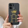 Phone Cases Cover For Xiaomi Redmi Turbo 3 Note 13 13R 5G Pro A3 13 Bumper Luxury A-Z Crown Queen Letters Matte Soft Silicone Screen Protector Housing