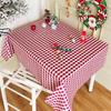 Праздничная красная клетчатая скатерть для Рождества, Нового года и свадеб