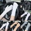 Elastic Thin Mid-long Sunscreen Gloves Anti UV Driving Gloves Etiquette Gloves