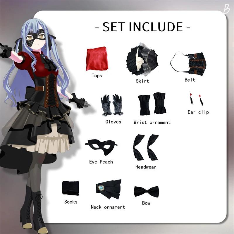 Bang Dream Сакико Тогава Костюм для косплея Вакаба Муцуми Карнавальная форма Взрослый Аниме Костюмы на Хэллоуин Маскарад Женские Игровые