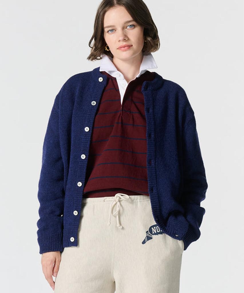 Noah (U) Shetland Cardigan Starnight Blue