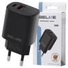 Beline Земля. Сеть. 1X USB-C + 1X USB 30Wчерный /Black (ТолькоHead) Pd 3,0 + Qc 3,0 Bln2Cb30 Ган