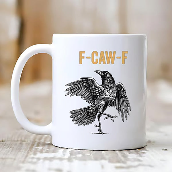 Забавная F-Caw-F Курица FCAWF Мерч Кружка Милая Кофейная Чашка Новинка Петух Кофейные Кружки Для Женщин Мужчин Дом Работа День Рождения Вечеринка