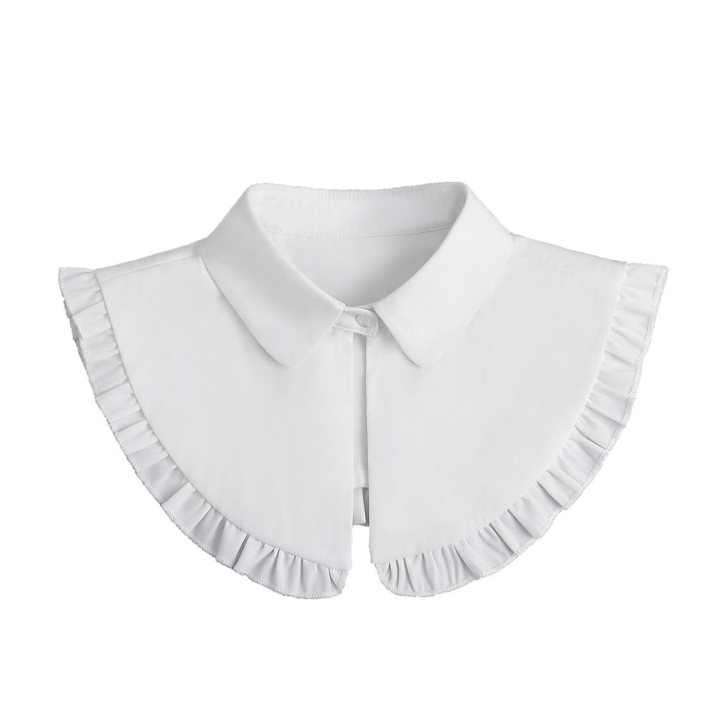 White Solid Color Fake Collar For Women Ladies False Shirt Blouse Detachable Collar Neckwear Female Neck Collar Fuax Cols