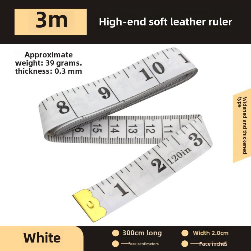 «Белая линейка с дюймами/футами и цветной мягкой швейной лентой — портновский измерительный инструмент»