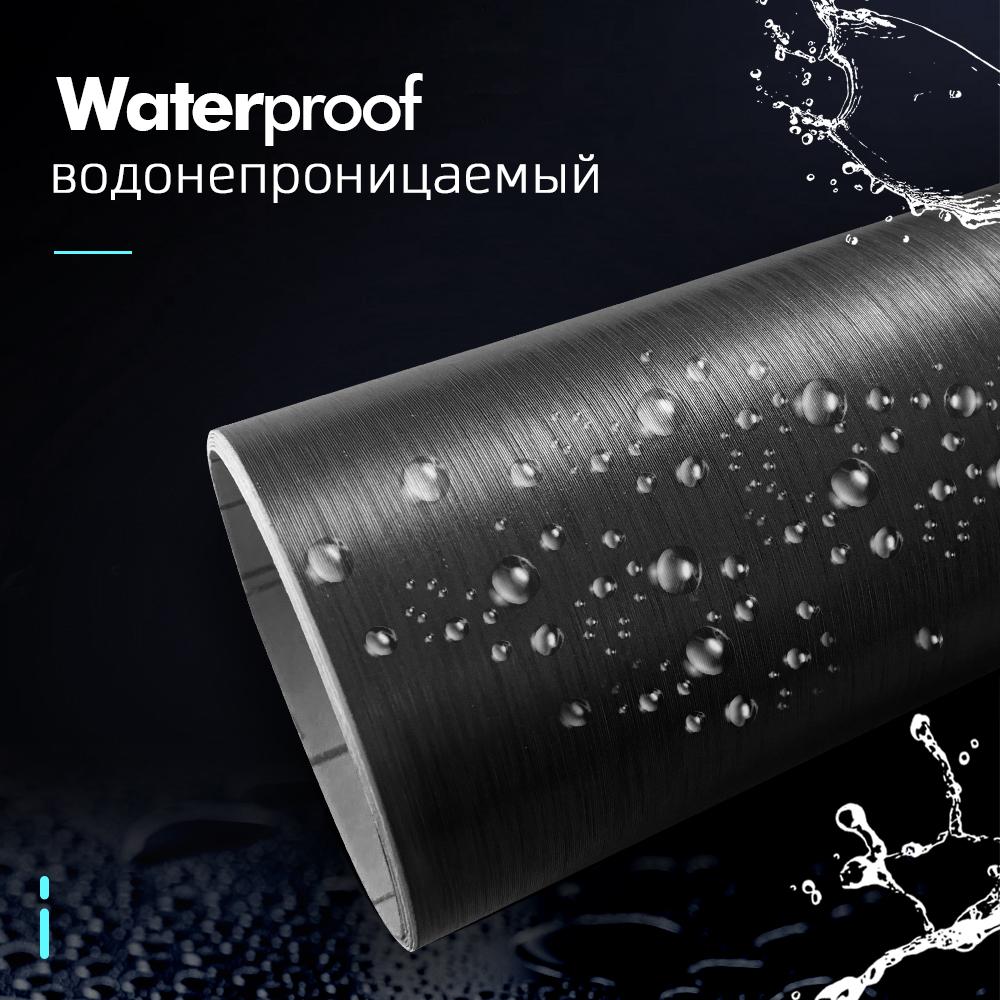 Виниловая пленка Черный шлифованный алюминий Виниловая пленка Водонепроницаемая ПВХ пленка для оклейки автомобиля Воздухоотвод Серая матовая Шлифованная Компьютерные автоаксессуары