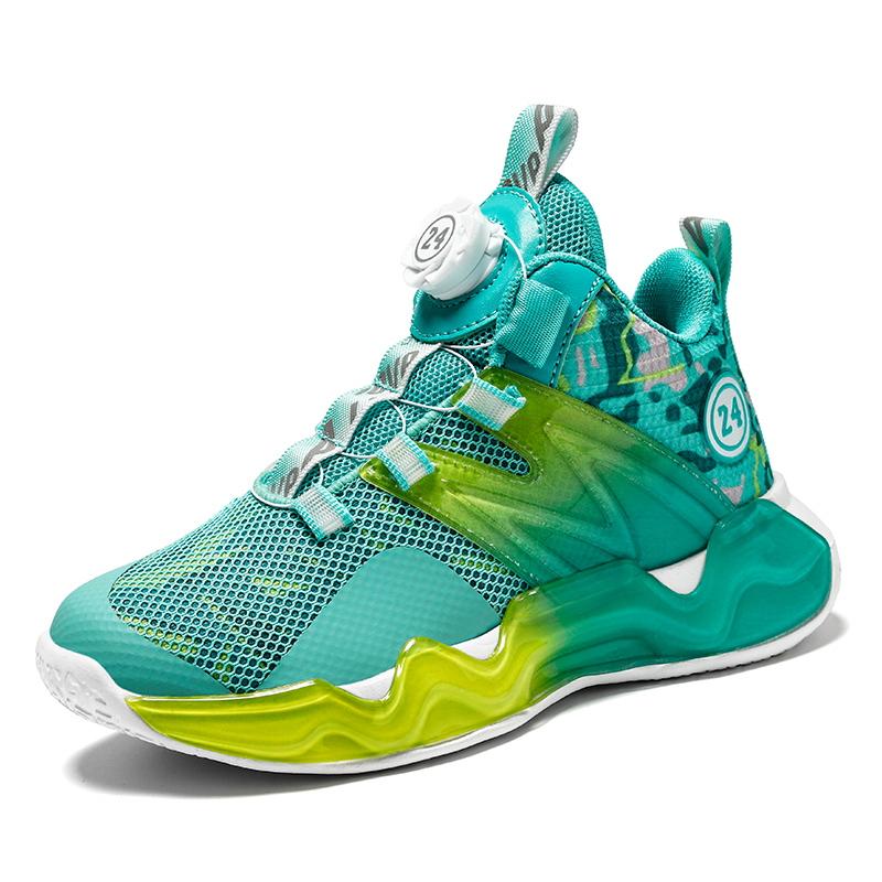 Детская обувь Кроссовки для баскетбола для мальчиков с сетчатой поверхностью, дышащие, износостойкие, нескользящие, с пружинящей спиной, спортивные кроссовки для бега