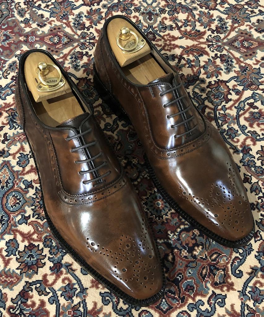 Joenshoe Wilcott Combi Wingtip Brogging Oxford Brown Adovan