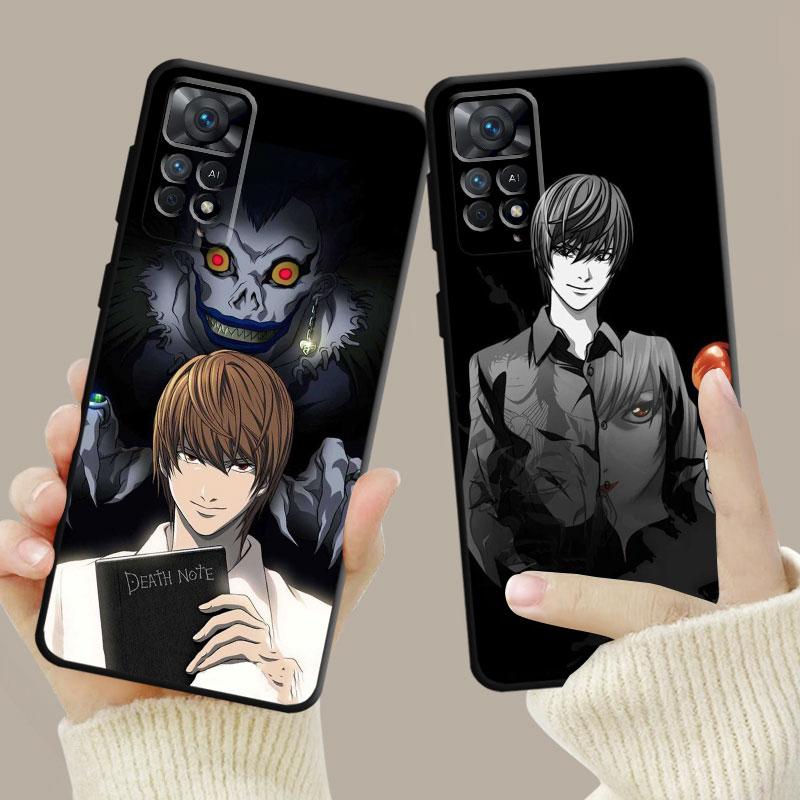 Чехол с подсветкой аниме Death Note L для Xiaomi Redmi Note 11t 11s 11 10 8 Pro 9 9s 9t 8t для Mi 10 8 9a 9c 10c 12c K40 K60