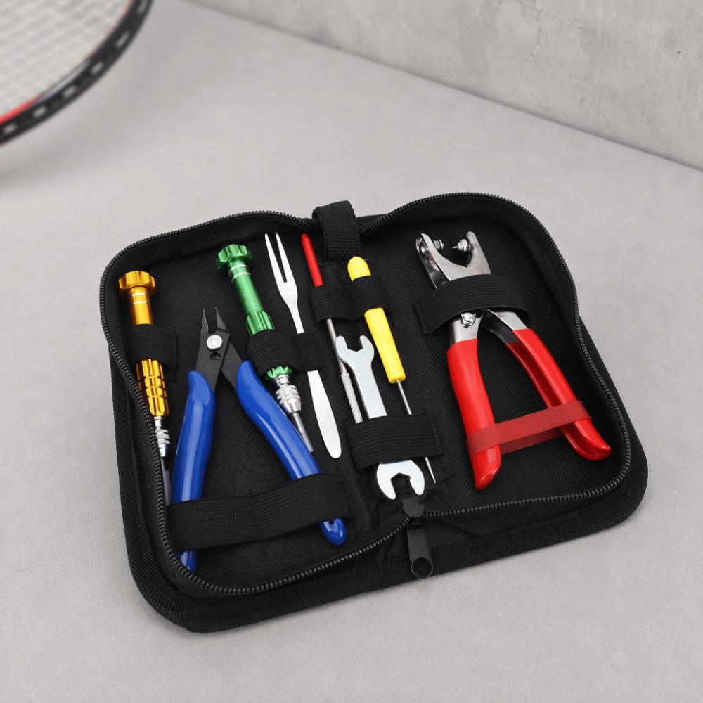 9pcs Portable Design Stringing Clamp Tool Kit Badminton Racket Grommets Tool For Tennis Racket