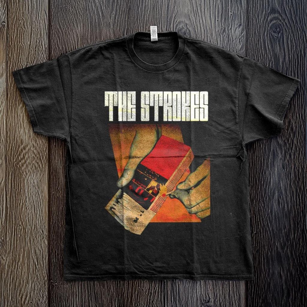 The Strokes Классический дизайн Том. 02 Унисекс Черная футболка S-
