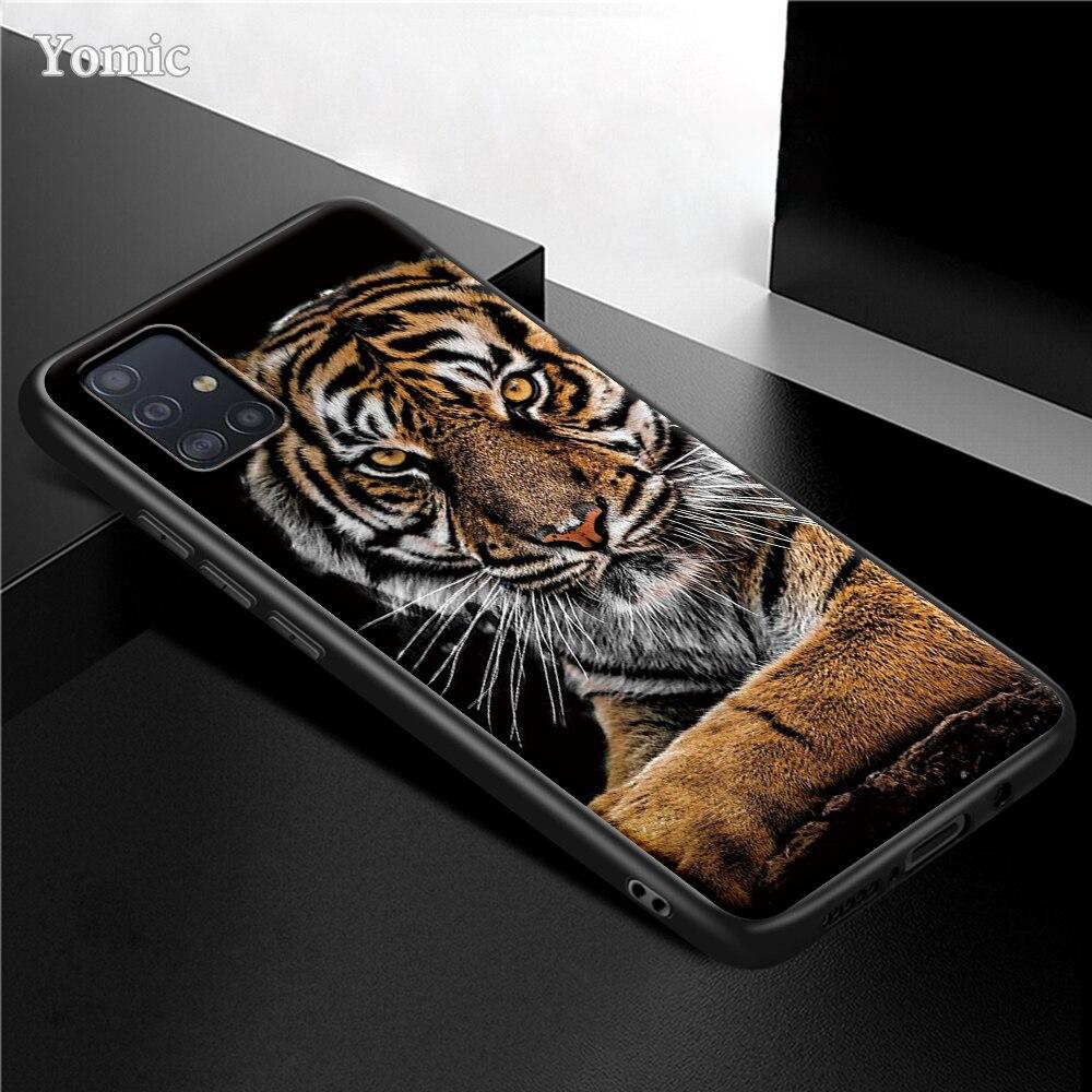 Чехол King Tiger Lion для Samsung Galaxy S21 Ultra A51 A71 A52 A72 5G S20 FE A50 A70 A41 A31 A30 A21s, черный чехол из ТПУ