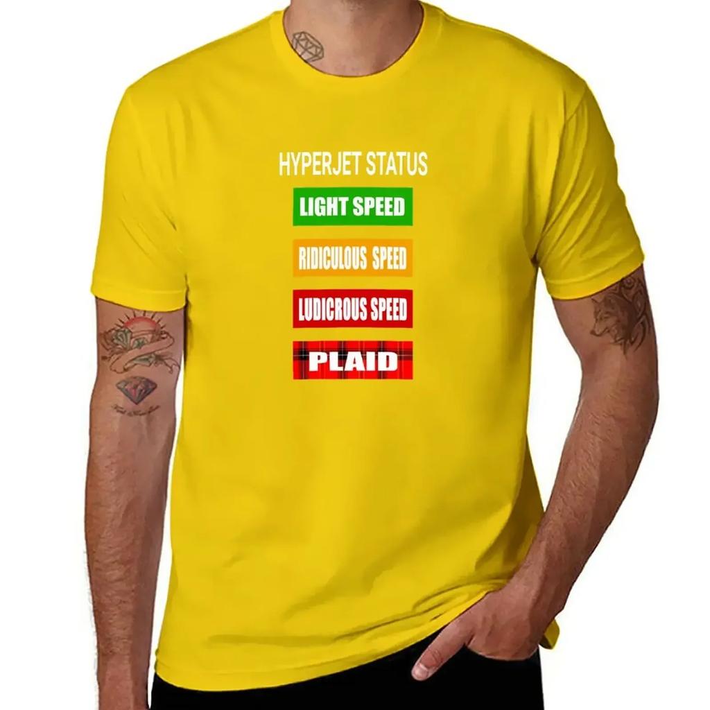 Spaceballs Hyperjet Status Tshirt Tops Plus Sizes Boys Whites Tshirt Unisex