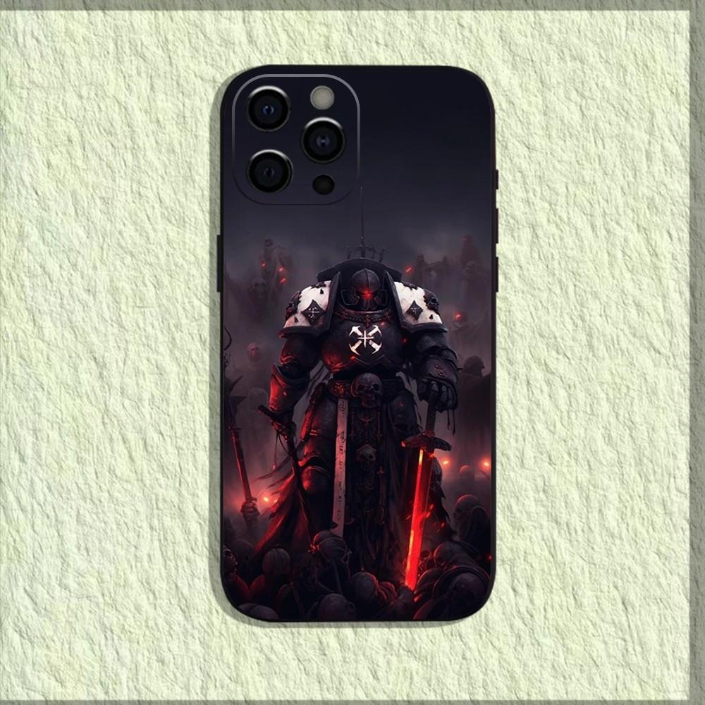 Чехол для телефона игры W-Warhammers 40k для iPhone 16,15,14,13,12,11,Pro,X,XS,Max,XR,Plus,Mini Мягкий черный чехол