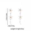 The new light luxury 3D floral fringe women's earrings feature irregular hanging earrings design and unique jewelry accessories