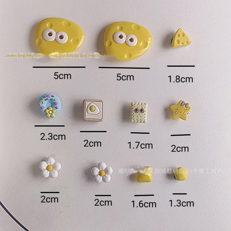 Декоративные аксессуары для обуви Xiaohongshu DIY - Милые подвески в виде сырной обуви