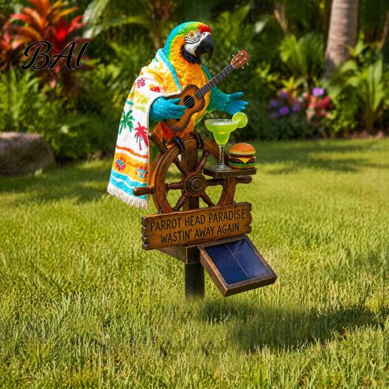 Waterproof Animal Light Solar-Powered Parrot Garden Light, Stake Lamp with Auto LED Path On/Off, Bird Decorative for Outdoor Patio Pathway
