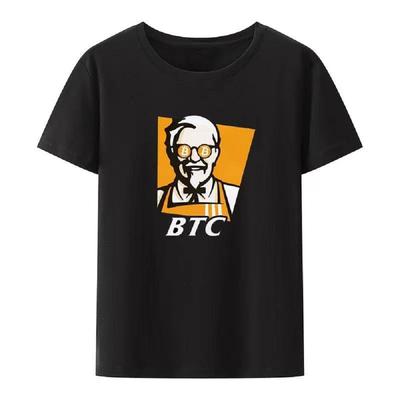Смешная футболка Bitcoin для мужчин с коротким рукавом BTC Original Recipe Cryptocurrency Crypto Blockchain Style Casual Tops