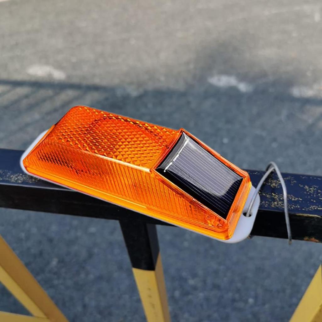 Solar Warning Light, LED Light, Strobe, Illuminance Sensor, Automatic Flashing, Flash, Ultra Brightness, Waterproof,