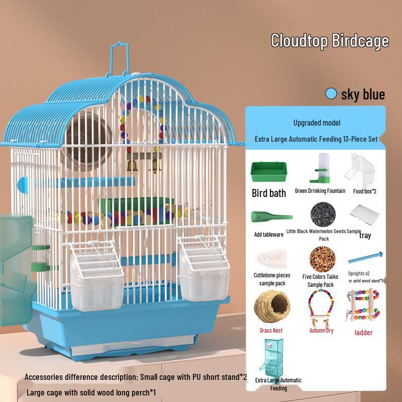 Новая Экологическая Птичья Вилла: Маленькая клетка для попугаев, например, для кореллы, ожерелового попугайчика, волнистого попугайчика, жемчужного