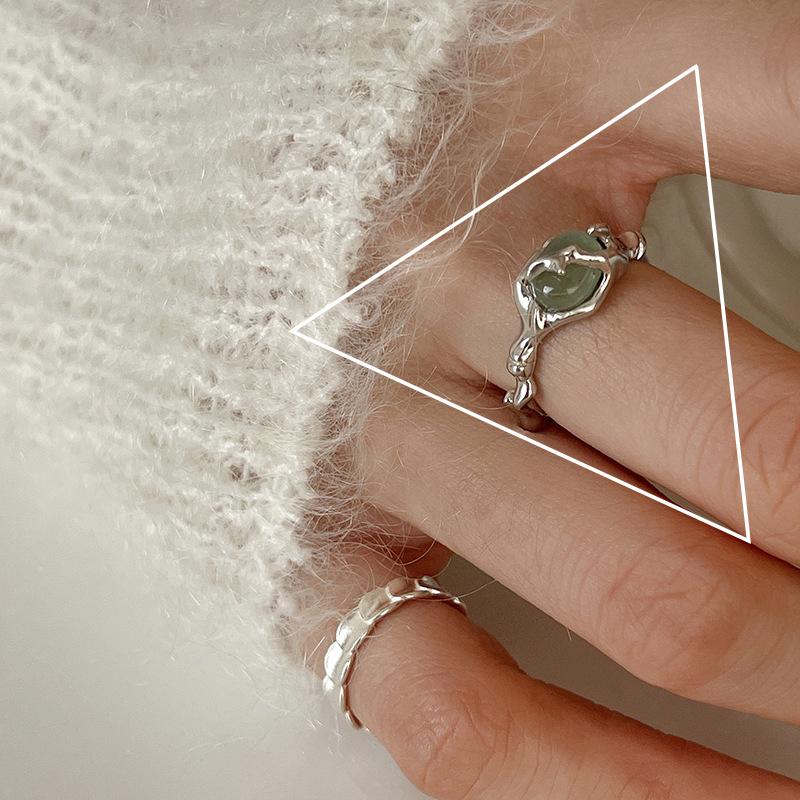 Серебряное кольцо 925 пробы, геометрическое, многослойное, с круглыми бусинами, женское, модное, панк, темперамент, гипоаллергенное, шарм, ювелирное изделие