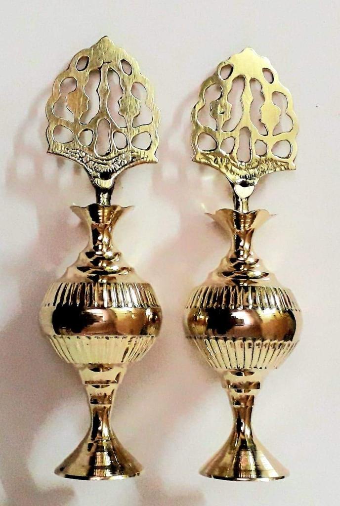 @ Brass Surmedaani With Unique Kharbooza Design 2 pcs 95Gm Zr-3009-60%Off