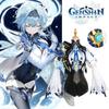 Изысканный костюм для косплея Эолы из Genshin Impact, комплект боди из ПУ для Хэллоуина и Рождества