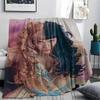 1PC Melanie Martinez Print Flannel Blanket, High quality Comfortable for All Seasons, Home Decor, Warmth and Comfort, Perfect for Christmas Gifts