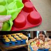 Silicone Muffin Cupcake Baking Pan Home Kitchen Rubber Trays Molds