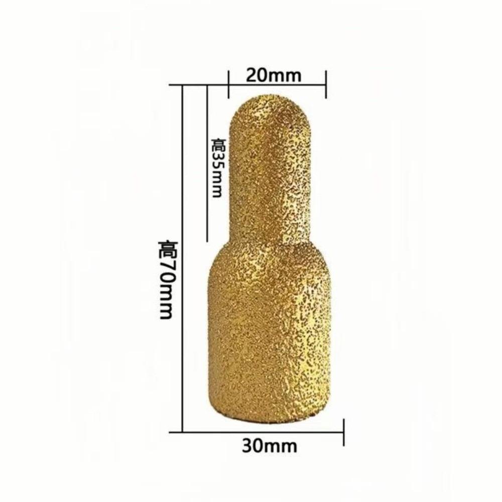 Portable Edge Trimming Finger Bit Trimming Abrasive Round Head Drill for Dressing Quartz Stone