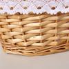Woven Basket Folding Handle Portable Eco Friendly Rattan Picnic Basket for Bathroom Gift