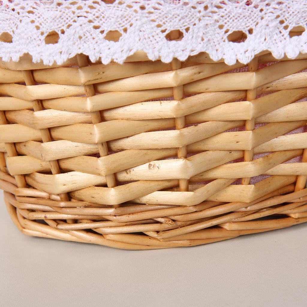 Woven Basket Folding Handle Portable Eco Friendly Rattan Picnic Basket for Bathroom Gift