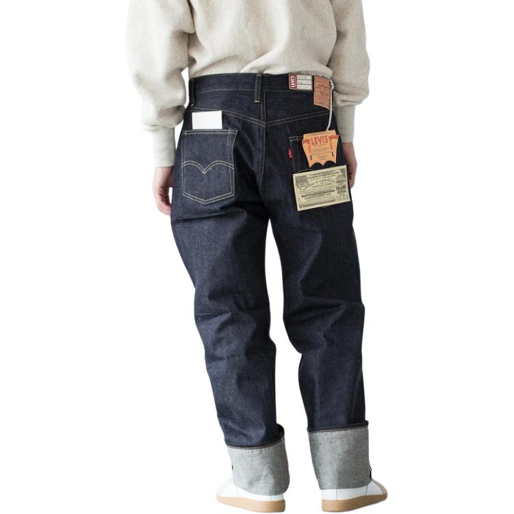 Levis Straight Loose Zipper Denim Pants Men Bottoms Blue A0367-0005