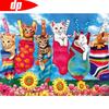 Cross Stitch Mosaic Cat 5D DIY Full Round Diamond Painting Rhinestone Diamond Embroidery
