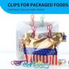 5 шт., зажим для запечатывания мини-сумок, портативный новый кухонный зажим для хранения еды, уплотнение для закусок, зажимы для мешков, зажим для герметика, металлический инструмент, кухонные аксессуары